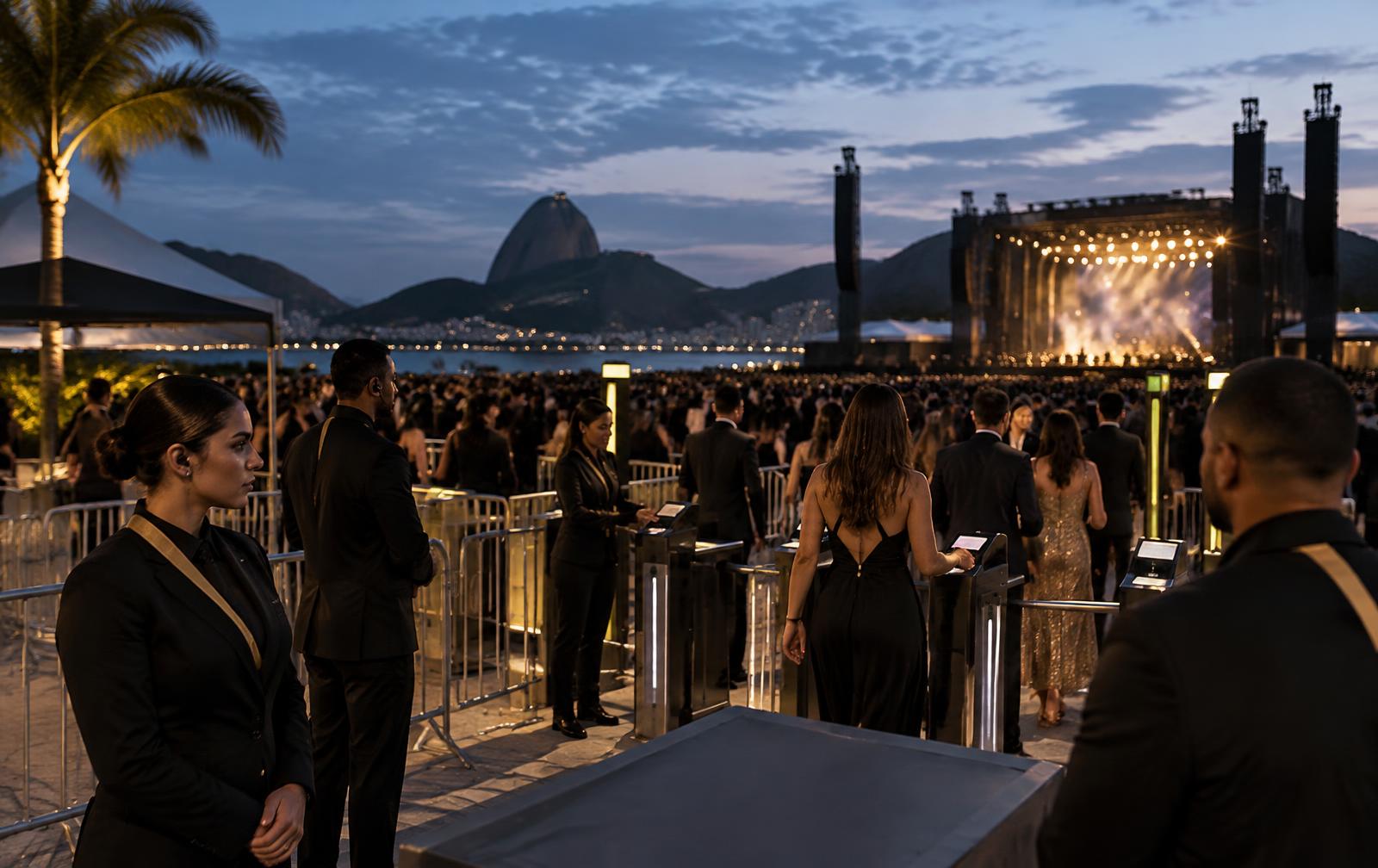Operação profissional em grande evento